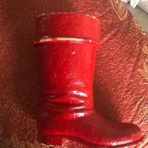 Vintage Paper Mache Santa Boot